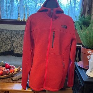 The North Face Men’s Red Hooded Fleece Jacket - Full Zip